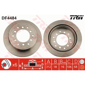 

Диск тормозной TRW DF4484