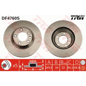 

Диск тормозной TRW DF4760S
