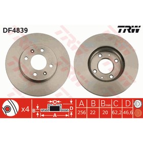

Диск тормозной TRW DF4839