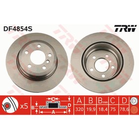 

Диск тормозной TRW DF4854S