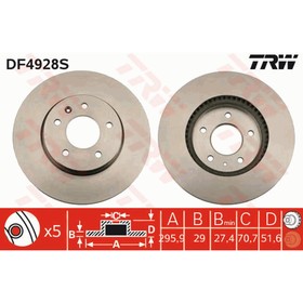 

Диск тормозной TRW DF4928S