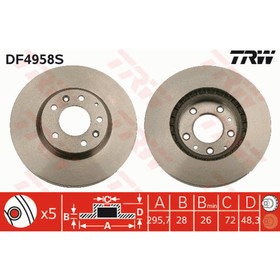 

Диск тормозной TRW DF4958S