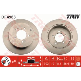 

Диск тормозной TRW DF4963
