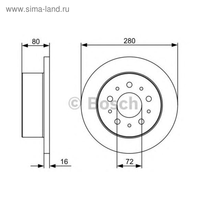 фото Диск тормозной bosch 0986479399