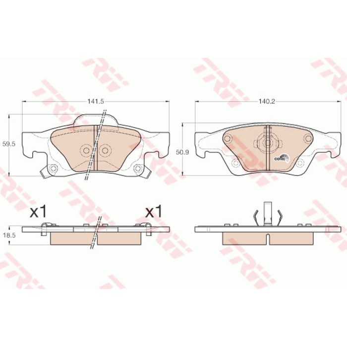 Колодки тормозные TRW GDB4448