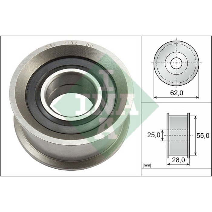 Ролик натяжной ГРМ INA 531010220