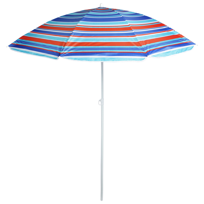 Зонт пляжный Модерн с серебряным покрытием, d180 cм, h195 см, МИКС