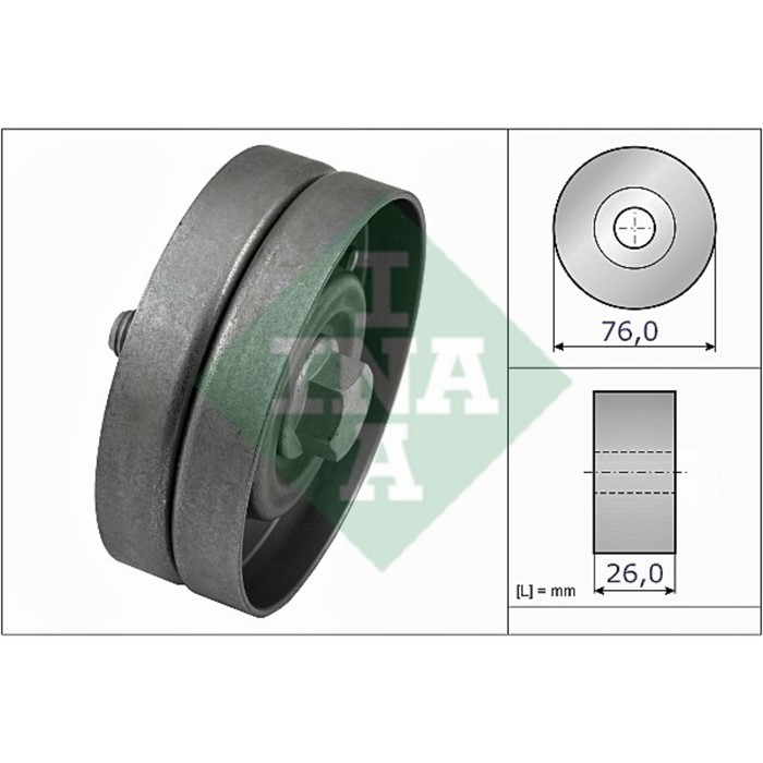 Ролик промежуточный поликлинового ремня INA 532032630