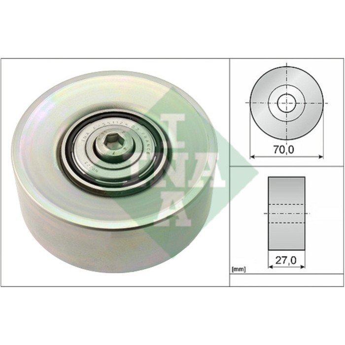 Ролик промежуточный поликлинового ремня INA 532039810