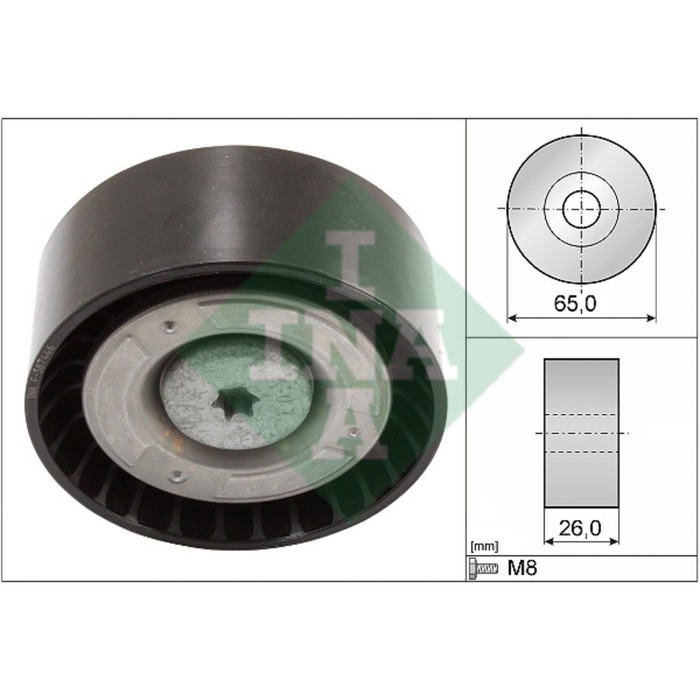 Ролик промежуточный ремня ГРМ INA 532057110