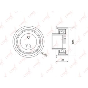 

LYNXauto PB1024 Ролик натяжной ГРМ