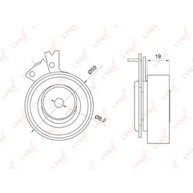 

LYNXauto PB1049 Ролик натяжной ГРМ