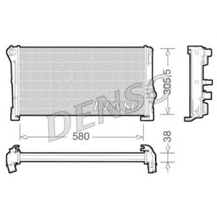 Радиатор охлаждения двигателя Denso DRM13010