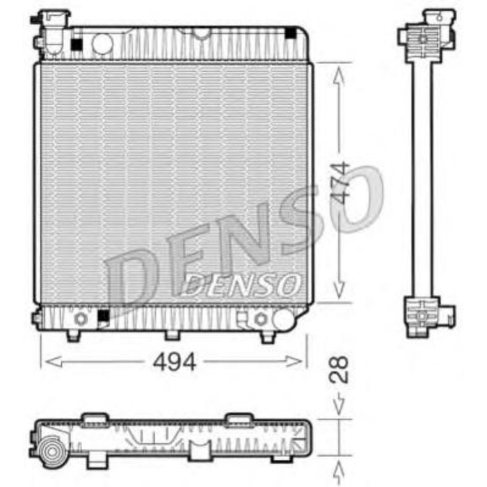 Радиатор охлаждения двигателя Denso DRM17002