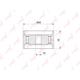 

LYNXauto PB1319 Ролик натяжной ГРМ