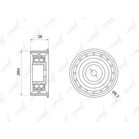 

LYNXauto PB3022 Ролик промежуточный ремня ГРМ