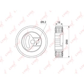 

LYNXauto PB5073 Ролик натяжной навесного оборудования