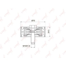 

LYNXauto PB7020 Промежуточный ролик ремня