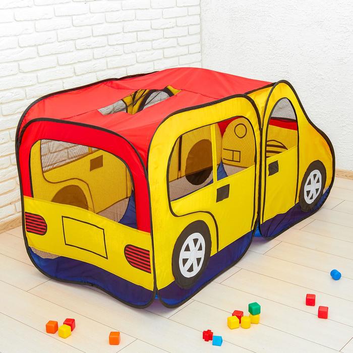 фото Игровая палатка «авто», цвет красно-желтый