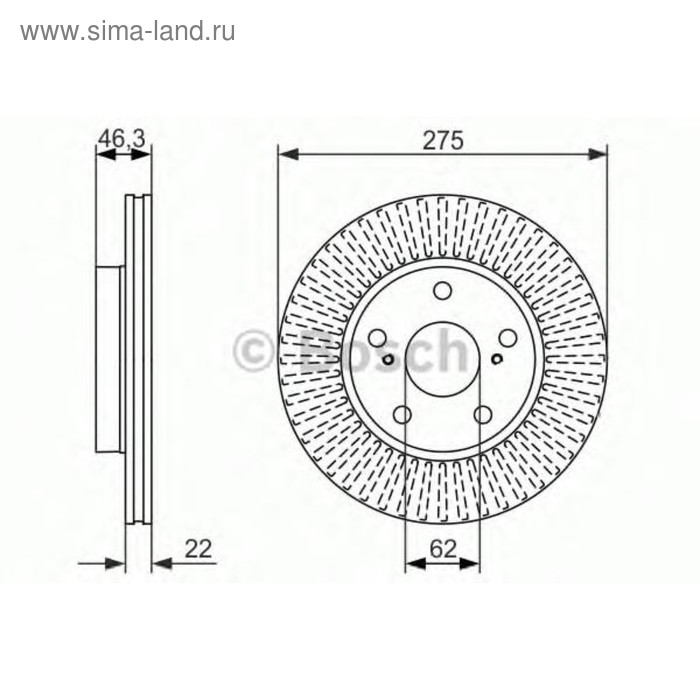 фото Диск тормозной bosch 0986479341