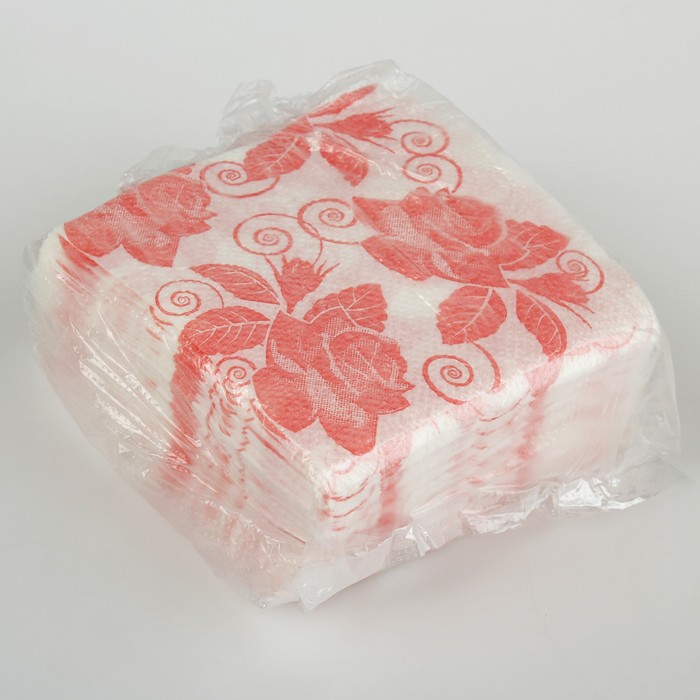 Салфетка рисунок, роза, 24х24, 50 листов