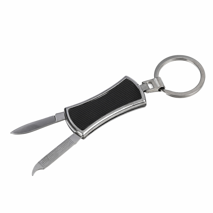 Набор 6 в 1: фляжка 8 oz, + 4 рюмки 32 мл + нож-брелок, 22х17 см