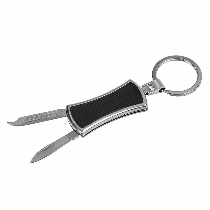 Набор 6 в 1: фляжка 8 oz, + 4 рюмки 32 мл + нож-брелок, 22х17 см