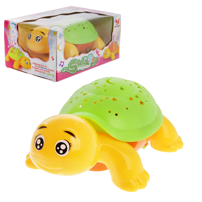 Игрушка музыкальная «Черепашка», с функцией ночника, МИКС