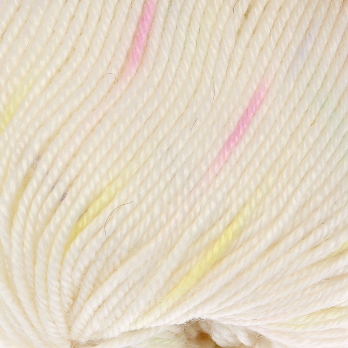 Пряжа "Bianca Baby lux" 40% шерсть, 60% акрил 150м/50гр (367 бел-жел-роз-зел)