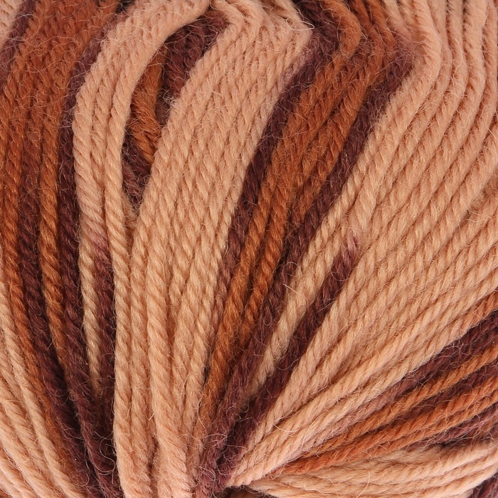 Пряжа "Bianca Lana lux" 100% шерсть 250м/100гр (751 принт бежев-корич))