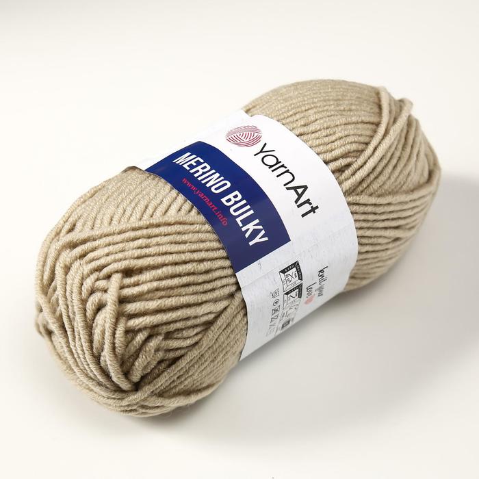 

Пряжа "Merino bulky" 25% шерсть 75% акрил 100м/100гр (033 бежевый)