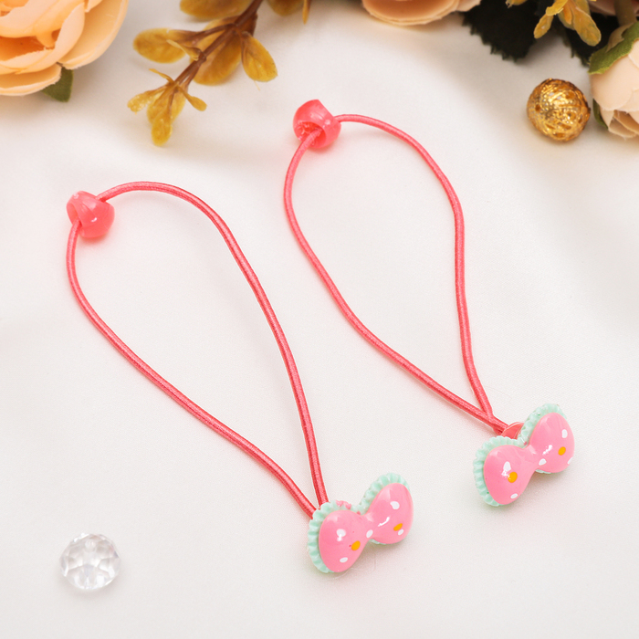 Резинка для волос "Baby яркая" набор 6 шт бантик ,микс