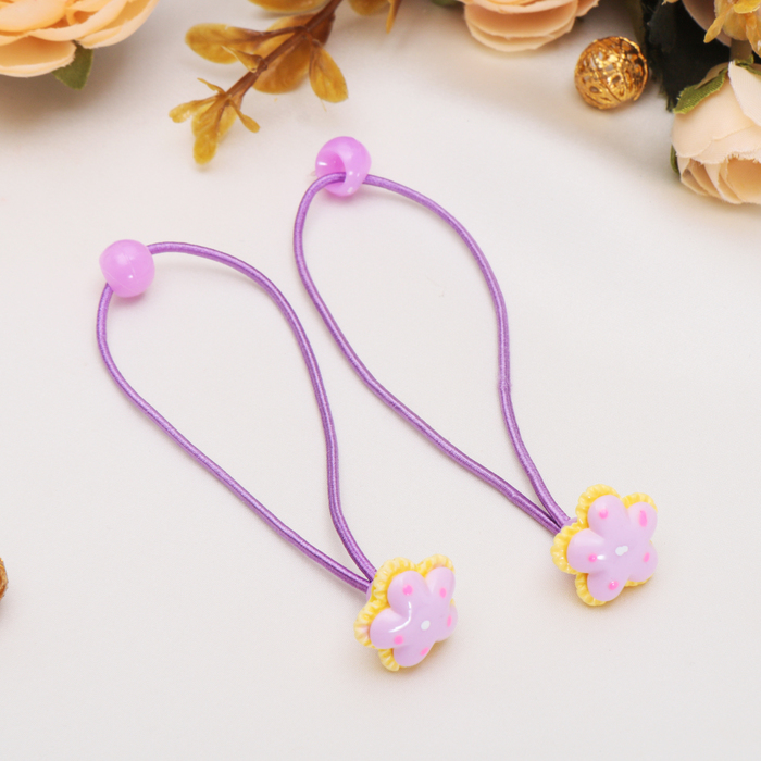Резинка для волос "Baby яркая" набор 6 шт цветочек,микс