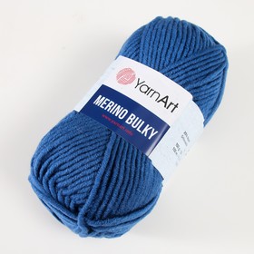 

Пряжа "Merino bulky" 25% шерсть 75% акрил 100м/100гр (551 синий джинс)