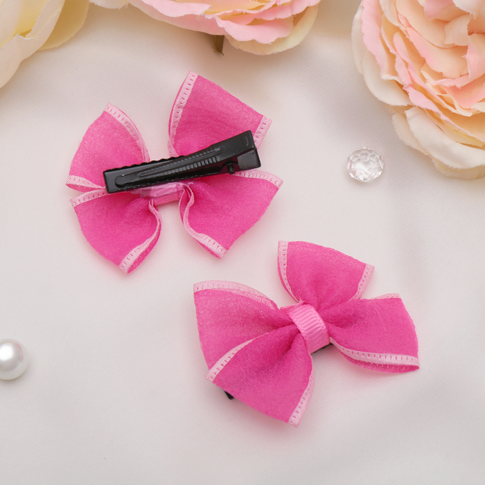 Зажим для волос "Первоклассница" 5 см, яркий бант, микс