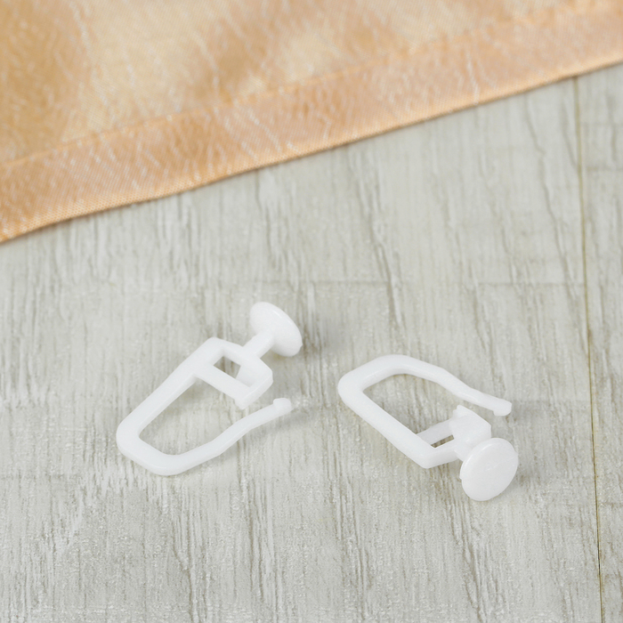 Крючок-гвоздик для штор с замком, цвет белый