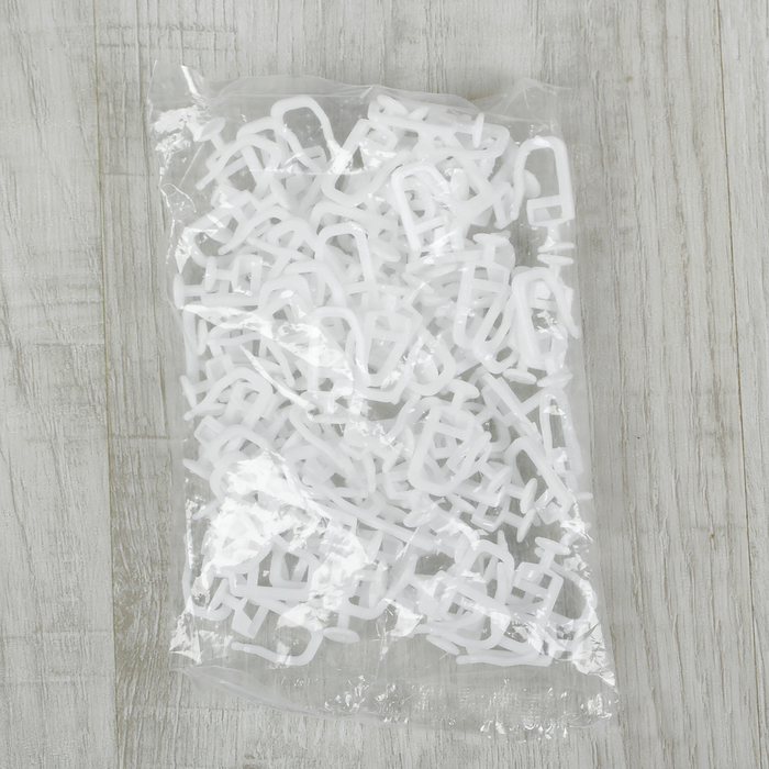 Крючок-гвоздик для штор с замком, цвет белый