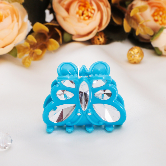 Краб для волос "Отражение" 4 см, бабочка, микс