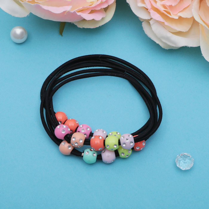 Резинка для волос "Шарики" (набор 3 шт) цветные