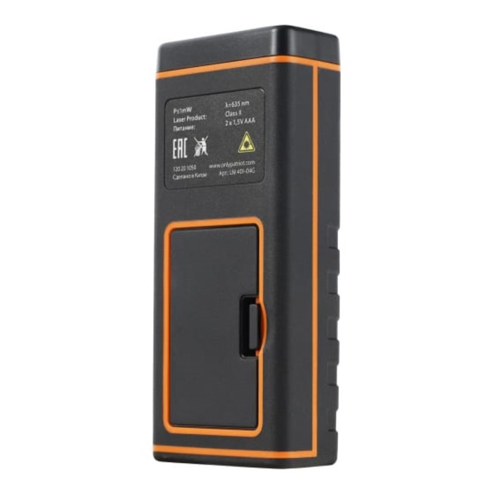 

Дальномер лазерный PATRIOT LM 401, до 40 м, измерение площади, объема, подсветка, чехол