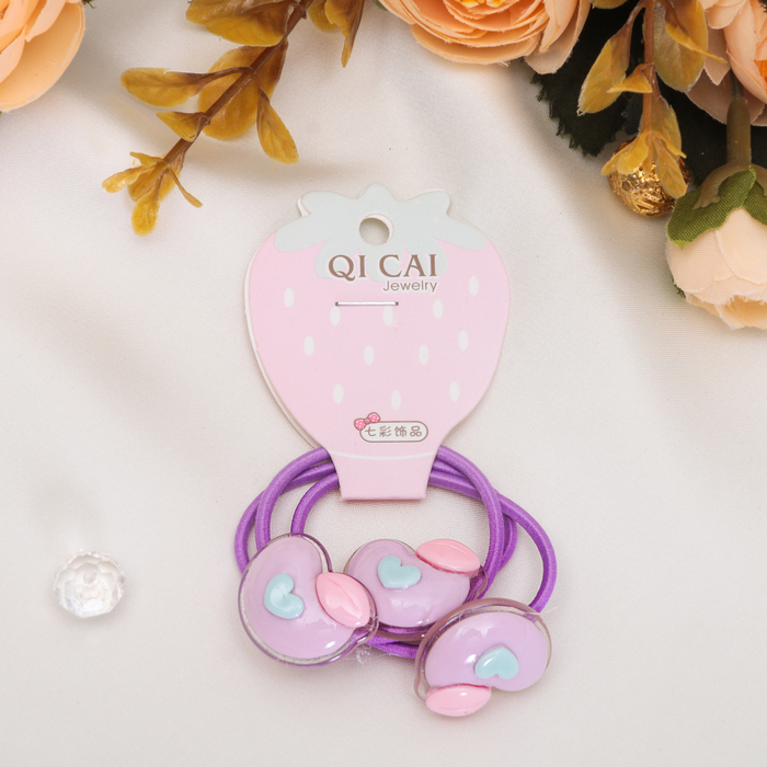 Резинка для волос "Дарси" яблочки, (набор 3 шт) микс