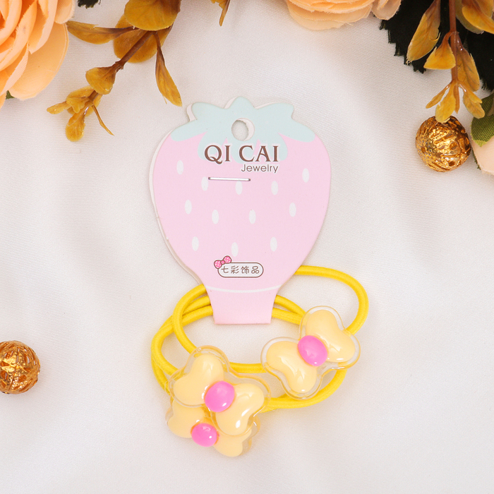 Резинка для волос "Дарси" бантик, (набор 3 шт) микс