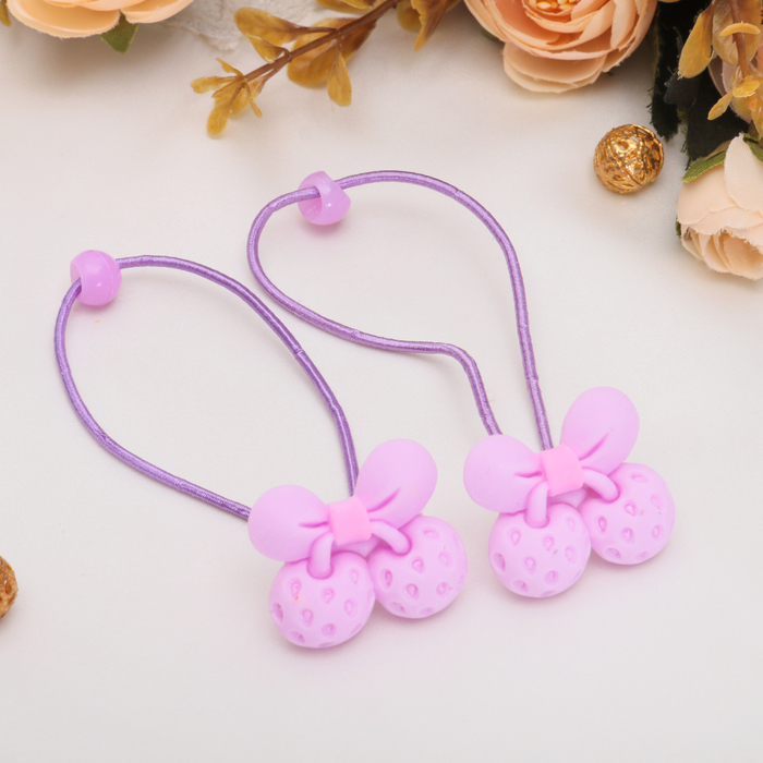 Резинка для волос "Нежность" вишенки, микс