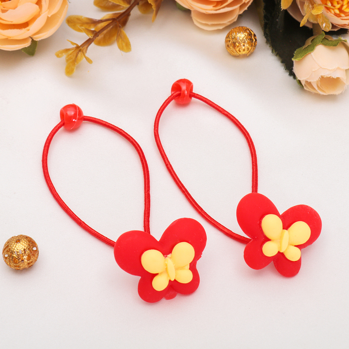 Резинка для волос "Нежность" бабочки, микс