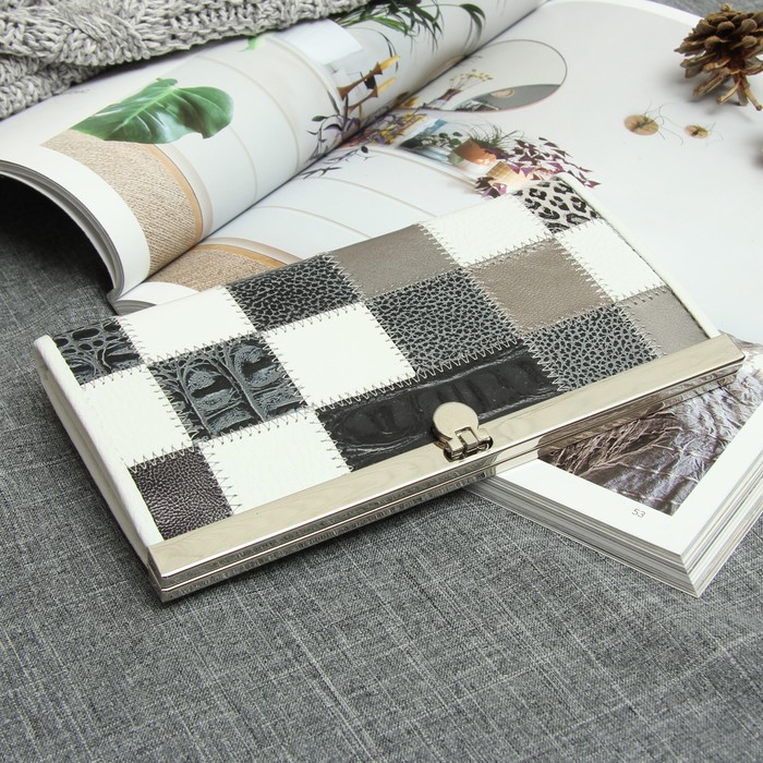 Кошелёк женский, 3 отдела, для карт, для монет, цвет белый