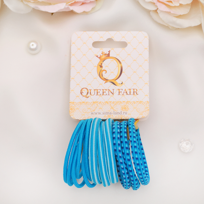 Резинка для волос "Тофи" (набор 12 шт) синие