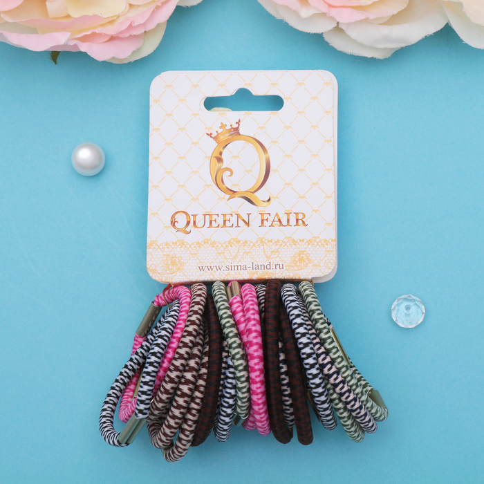 Резинка для волос "Тофи" (набор 18 шт) крапинка, разноцветные