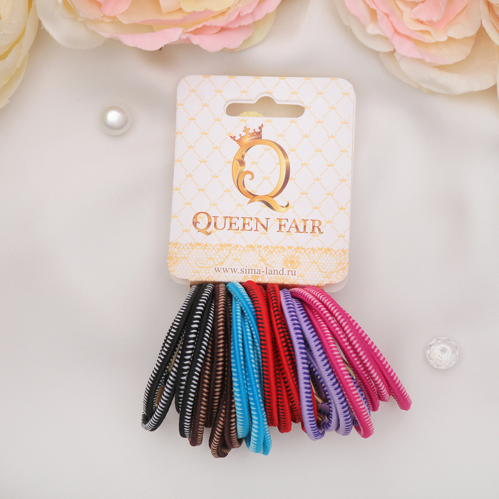 Резинка для волос "Тофи" (набор 24 шт) крапинка, разноцветные