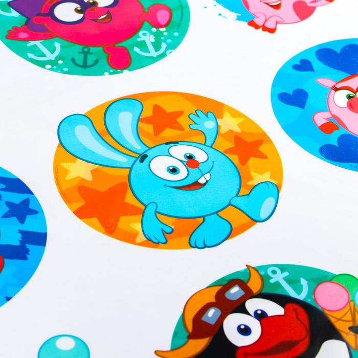 Наклейки детские декоративные в ванну СМЕШАРИКИ "Смешарики"