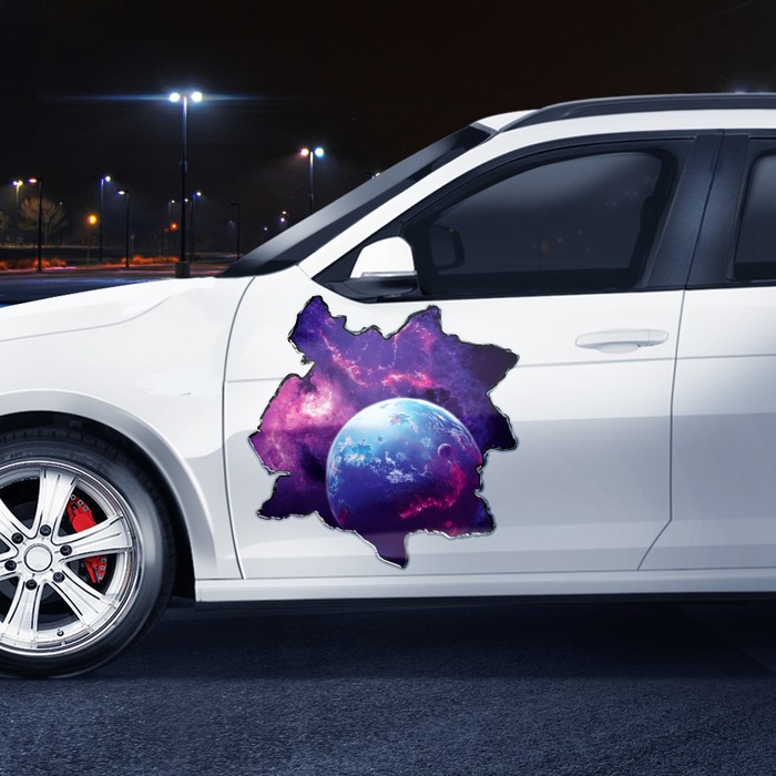 Наклейка на авто "Космос", 51 х 51 см